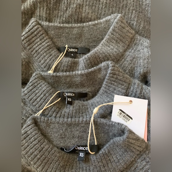 NWT QUINCE gray crew necked sweater wool and alpaca 🦙 - Picture 4 of 9